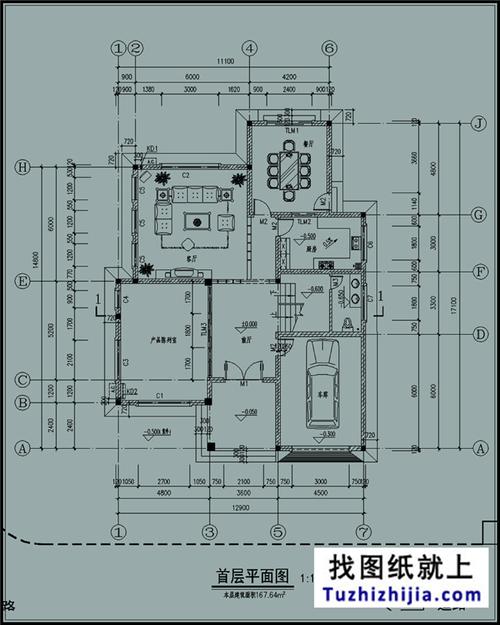 200平方米端庄大气办公别墅三层房屋设计图纸带外观效果图13x15米