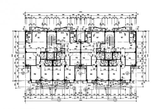 电梯高层户型住宅楼建筑设计施工cad图纸
